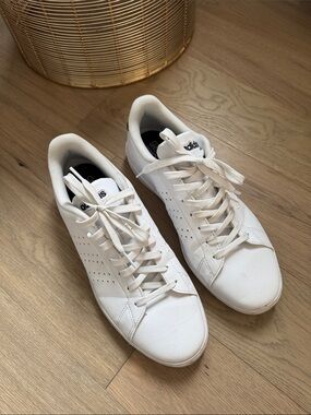 adidas cloudfoam comfort White Leather Low-Top Sneakers - Stan smith similar